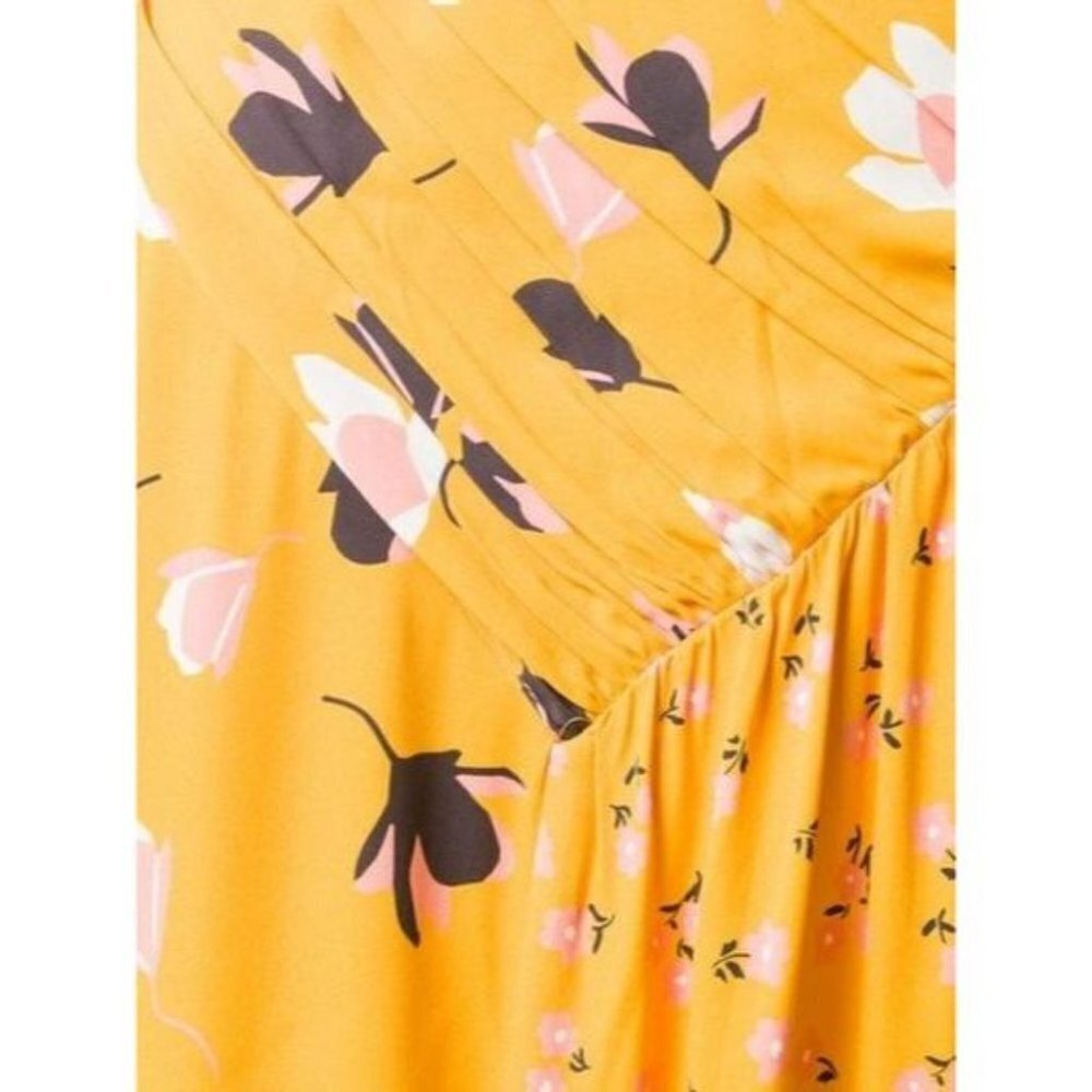Self-Portrait Floral Print Twist Neck Long Sleeve Maxi Dress In Yellow $485 - Picture 15 of 16